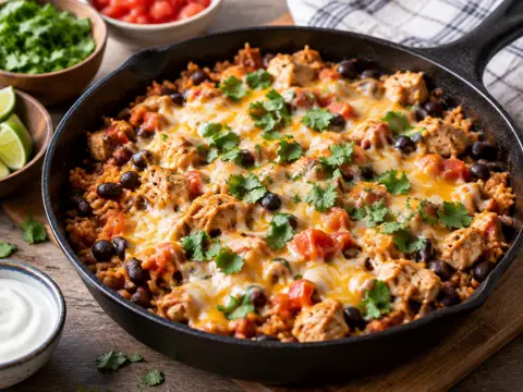Black bean burrito skillet