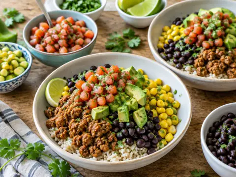 Turkey taco bowls